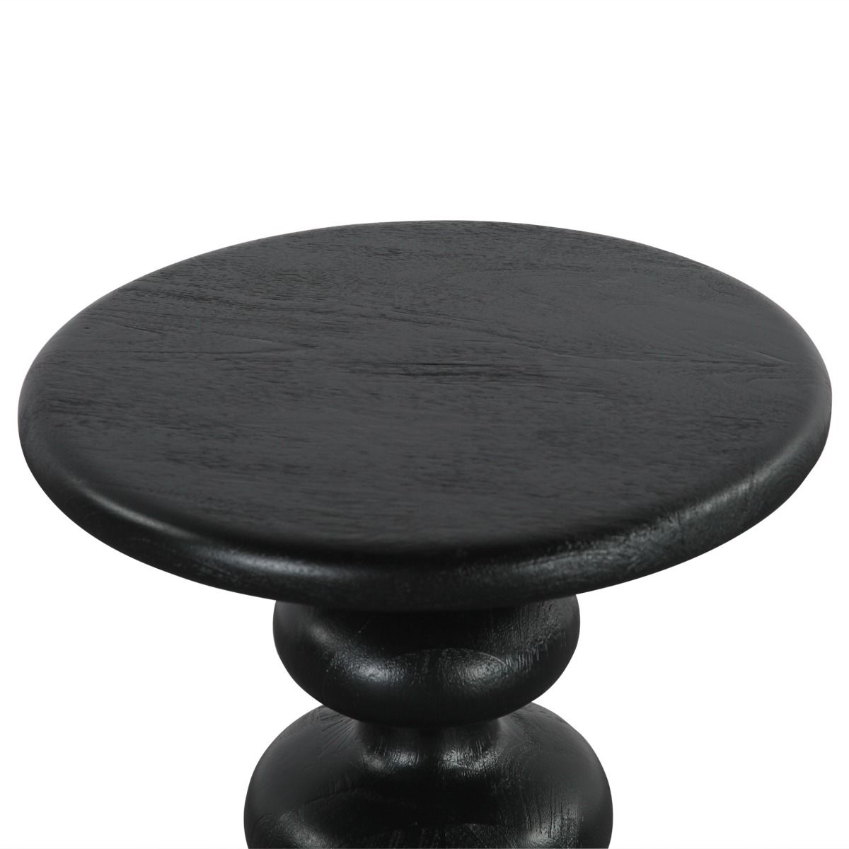 Biloba 18" Side Table in Distressed Black from Home Trends & Design - Luna Furniture
