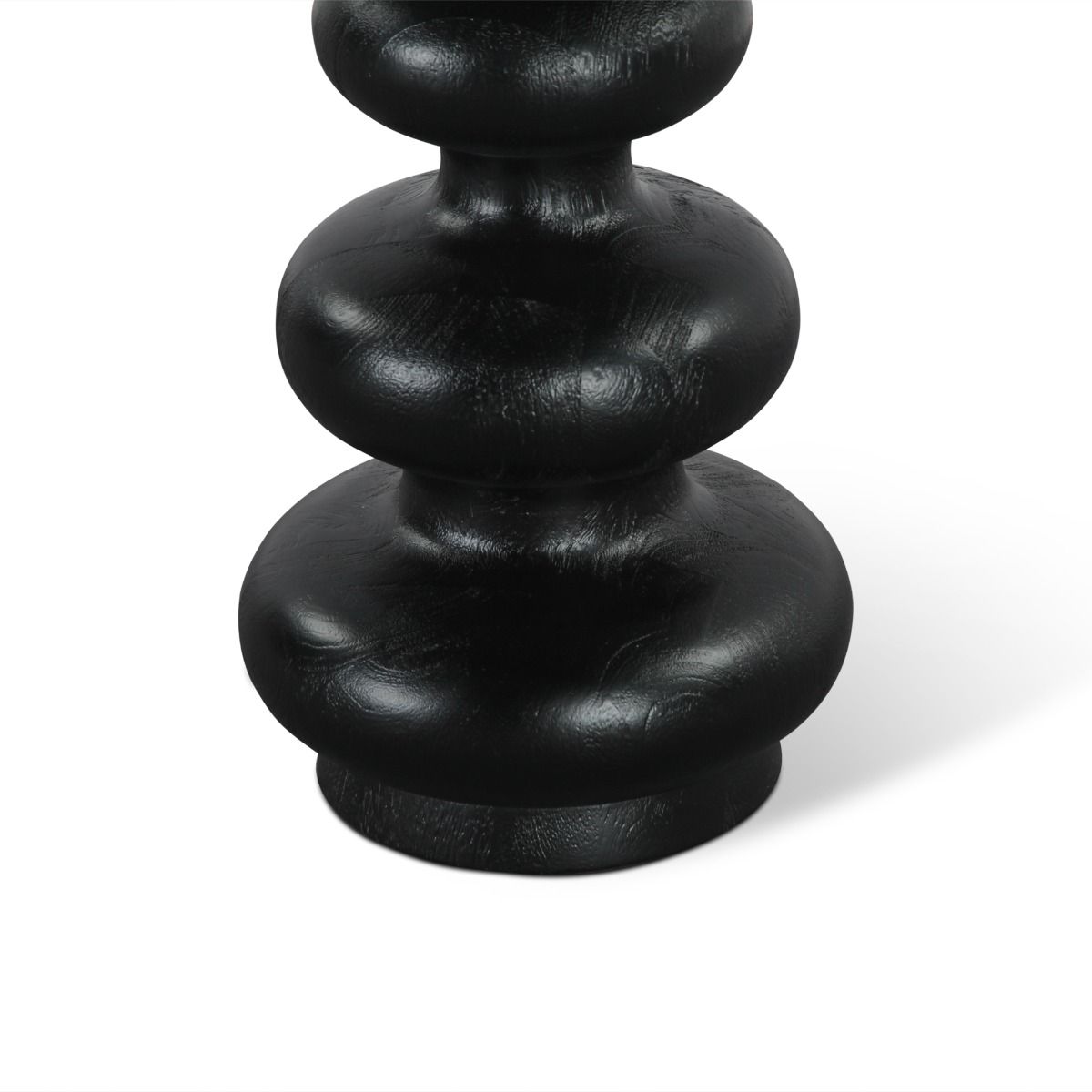Biloba 18" Side Table in Distressed Black from Home Trends & Design - Luna Furniture