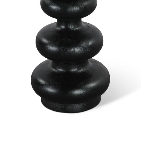 Biloba 18" Side Table in Distressed Black from Home Trends & Design - Luna Furniture