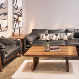 Barcelona 48" Coffee Table in Natural Reclaimed Wood from Home Trends & Design - Luna Furniture