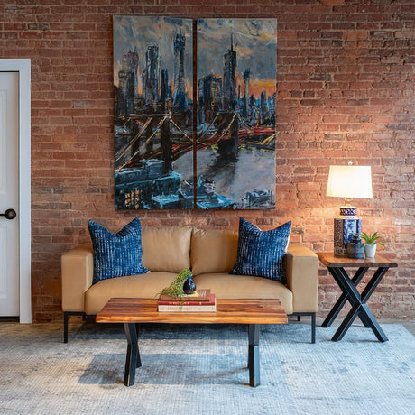 Brisbane 26" Side Table in Natural Sheesham Wood and Iron from Home Trends & Design - Luna Furniture