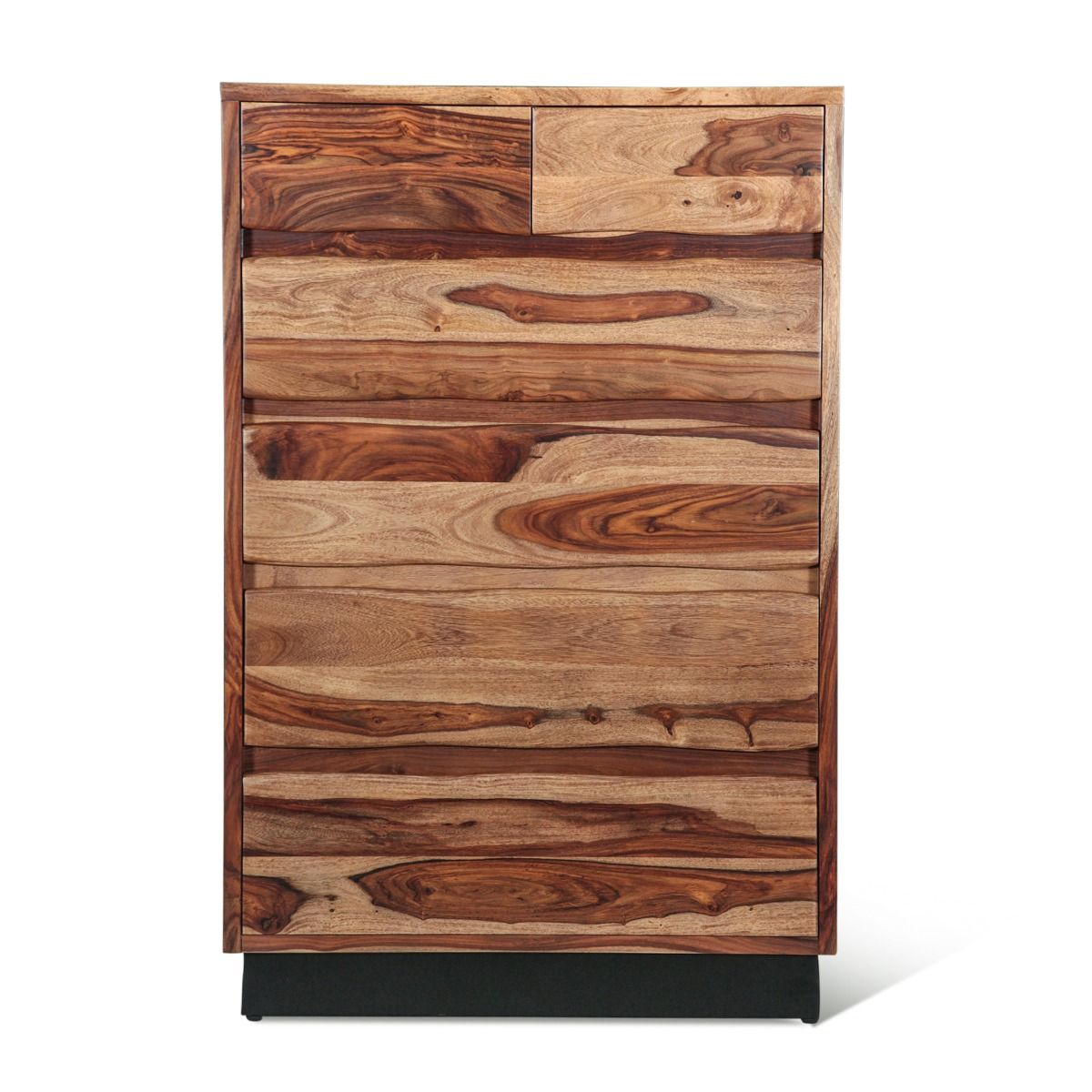 Brisbane 34" Tall Chest with Plinth Base in Natural Sheesham from Home Trends & Design - Luna Furniture