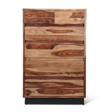 Brisbane 34" Tall Chest with Plinth Base in Natural Sheesham from Home Trends & Design - Luna Furniture
