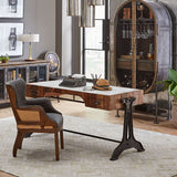 Bowery 63" Marble Office Desk from Home Trends & Design - Luna Furniture