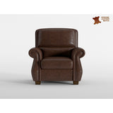 Remington Black Push Back Leather Reclining Chair