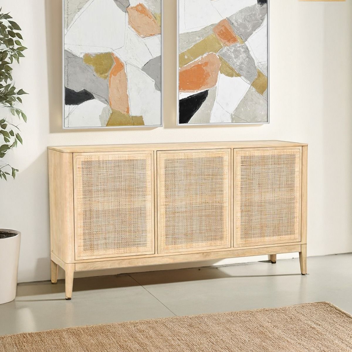 Casablanca 64" Sideboard in Natural White from Home Trends & Design - Luna Furniture