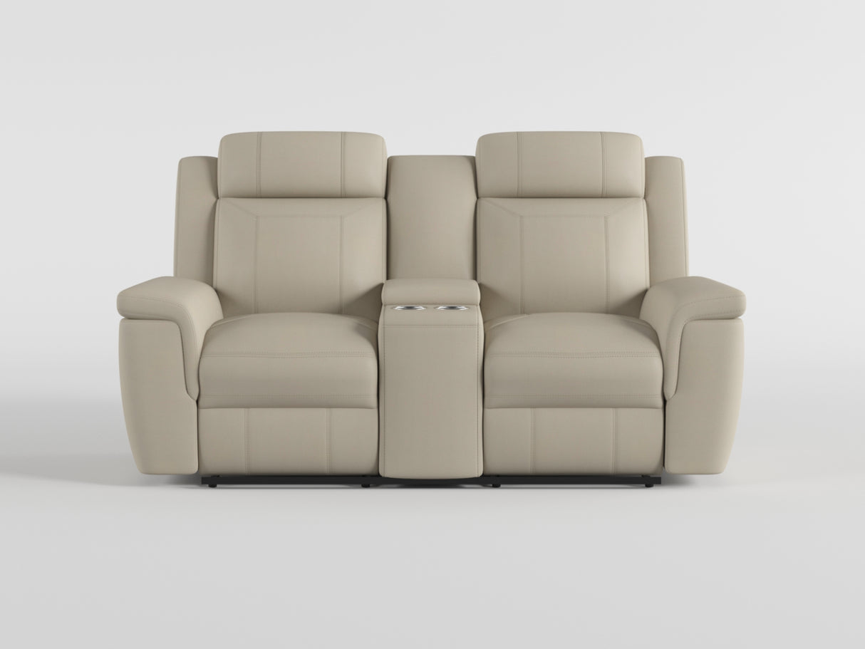 Nest Dark Gray Double Reclining Loveseat with Center Console and Receptacles from Homelegance - Luna Furniture