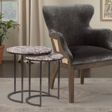 Calico 20" Nesting Tables in Chevron Pattern, Set 2 from Home Trends & Design - Luna Furniture