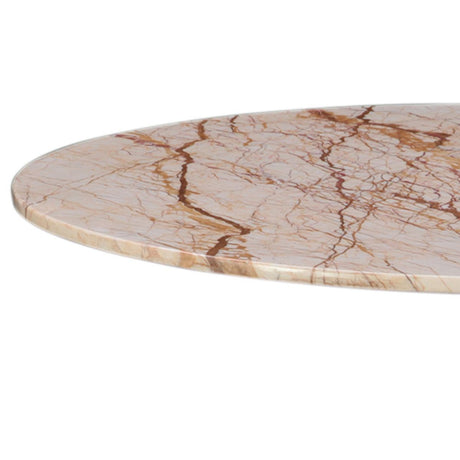 Dauphine 36" Bistro Table in Retro Impulse Marble and Antique Gold Base from Home Trends & Design - Luna Furniture