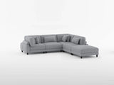 Robstown Gray 4-Piece Modular Sectional with Otttoman from Homelegance - Luna Furniture
