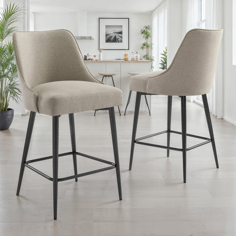 Olson 24″ Counter Chair, Khaki, Set of 2 from Steve Silver - Luna Furniture