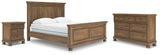 Feddinger California King Panel Bed with Dresser and Nightstand in Medium Brown from Ashley - Luna Furniture
