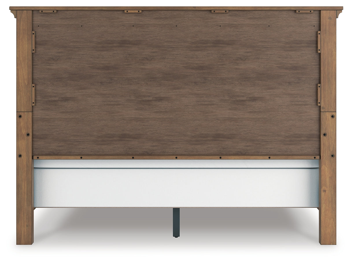 Feddinger King Panel Bed with Dresser and Nightstand in Medium Brown from Ashley - Luna Furniture