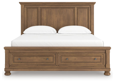 Feddinger Medium Brown California King Panel Storage Bed from Ashley - Luna Furniture