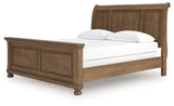 Feddinger Medium Brown California King Sleigh Bed from Ashley - Luna Furniture