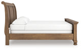 Feddinger Medium Brown California King Sleigh Bed from Ashley - Luna Furniture
