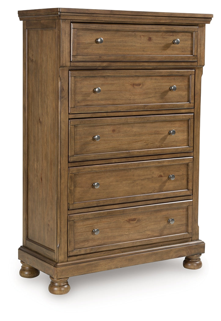 Feddinger Medium Brown Chest of Drawers from Ashley - Luna Furniture