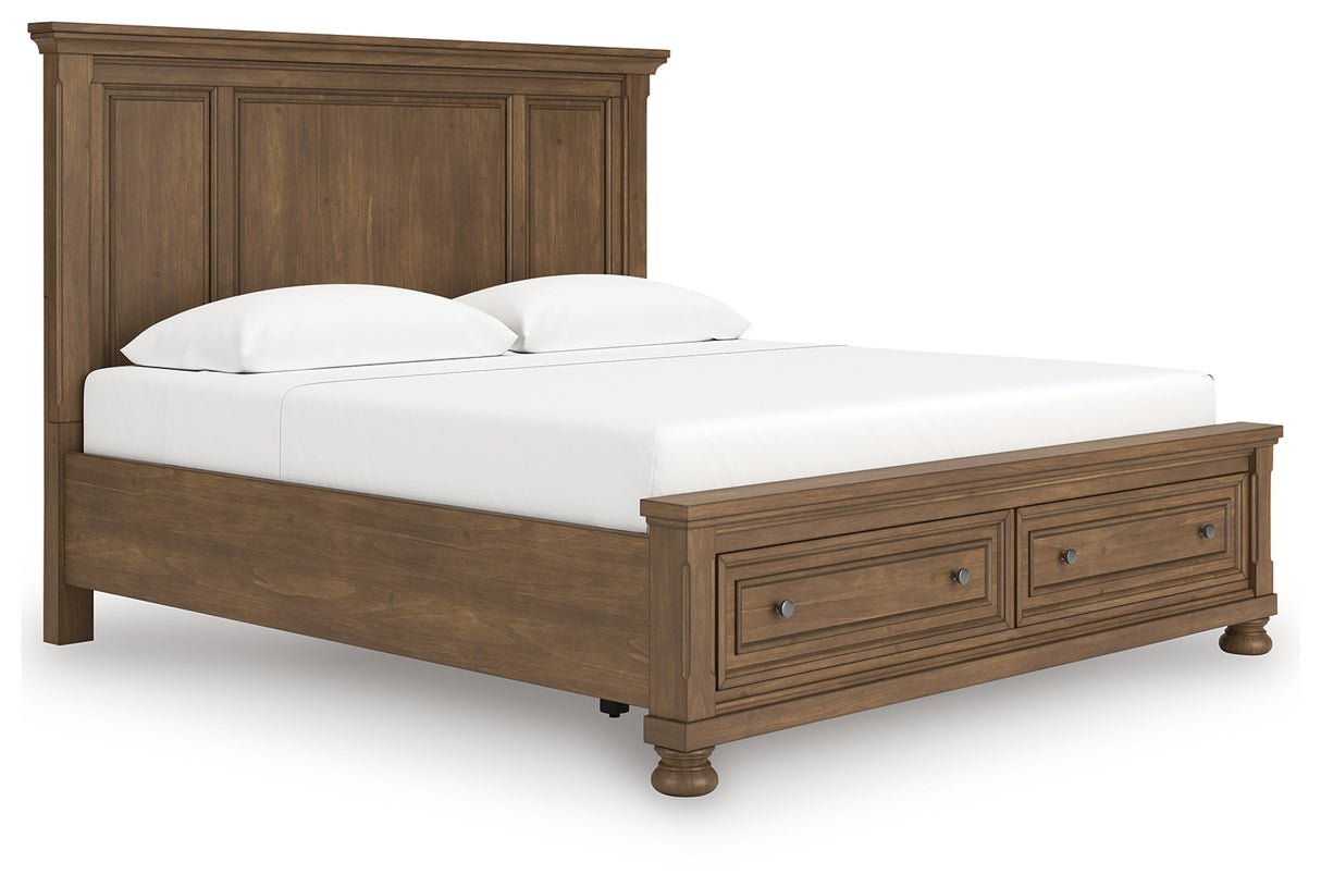 Feddinger Medium Brown King Panel Storage Bed from Ashley - Luna Furniture