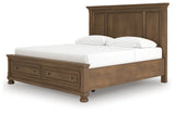 Feddinger Medium Brown King Panel Storage Bed from Ashley - Luna Furniture