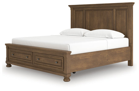 Feddinger Medium Brown King Panel Storage Bed from Ashley - Luna Furniture