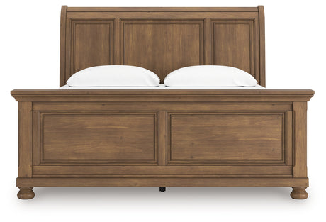 Feddinger Medium Brown King Sleigh Bed from Ashley - Luna Furniture