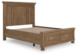 Feddinger Medium Brown Queen Panel Storage Bed from Ashley - Luna Furniture