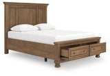 Feddinger Medium Brown Queen Panel Storage Bed from Ashley - Luna Furniture