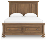 Feddinger Medium Brown Queen Panel Storage Bed from Ashley - Luna Furniture