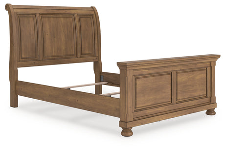 Feddinger Medium Brown Queen Sleigh Bed from Ashley - Luna Furniture