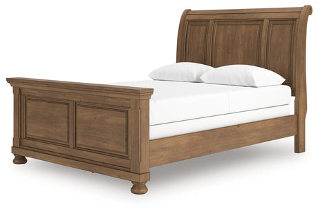 Feddinger Medium Brown Queen Sleigh Bed from Ashley - Luna Furniture