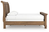 Feddinger Medium Brown Queen Sleigh Bed from Ashley - Luna Furniture