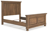 Feddinger Queen Panel Bed with Mirrored Dresser and Chest in Medium Brown from Ashley - Luna Furniture