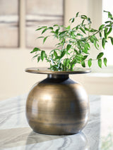 Fedorleigh Antique Brass Finish Vase from Ashley - Luna Furniture