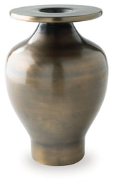 Fedorleigh Antique Brass Finish Vase from Ashley - Luna Furniture