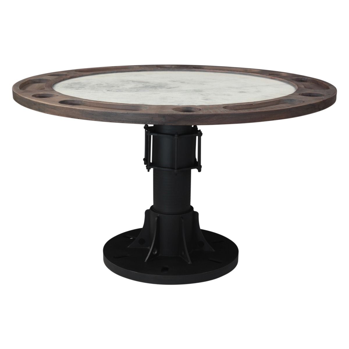 Eiffel 52" Poker Game Table with White Marble Top from Home Trends & Design - Luna Furniture