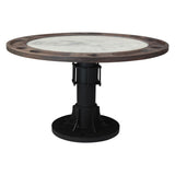 Eiffel 52" Poker Game Table with White Marble Top from Home Trends & Design - Luna Furniture