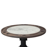 Eiffel 52" Poker Game Table with White Marble Top from Home Trends & Design - Luna Furniture