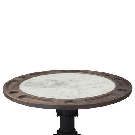 Eiffel 52" Poker Game Table with White Marble Top from Home Trends & Design - Luna Furniture