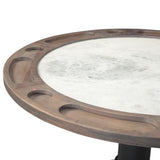 Eiffel 52" Poker Game Table with White Marble Top from Home Trends & Design - Luna Furniture