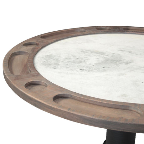Eiffel 52" Poker Game Table with White Marble Top from Home Trends & Design - Luna Furniture