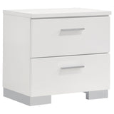 Felicity 4-piece Full Bedroom Set White High Gloss from Coaster - Luna Furniture