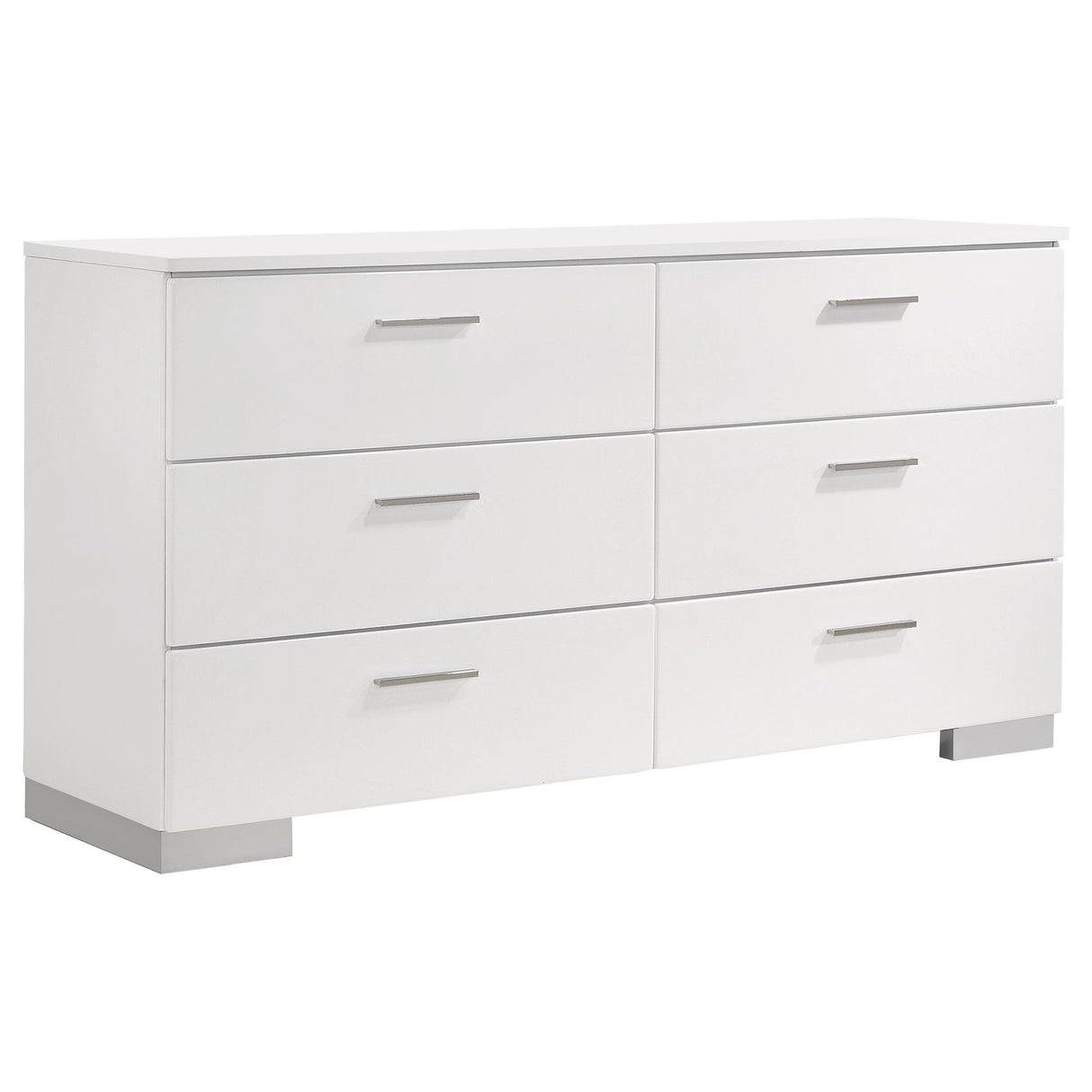 Felicity 4-piece Twin Bedroom Set White High Gloss from Coaster - Luna Furniture