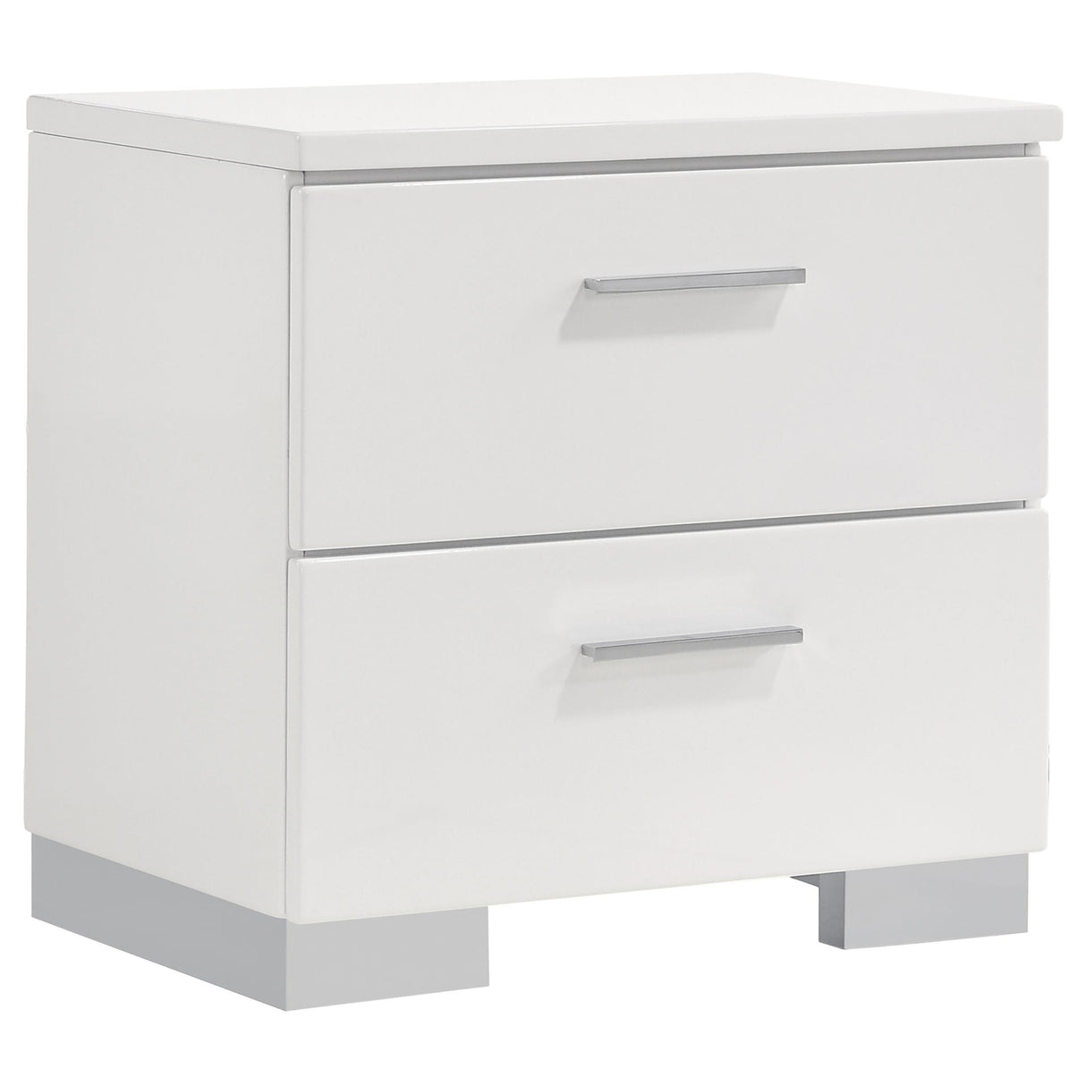Felicity 5-piece Full Bedroom Set White High Gloss from Coaster - Luna Furniture