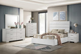 Felicity White High Gloss 5-piece Twin Bedroom Set from Coaster - Luna Furniture