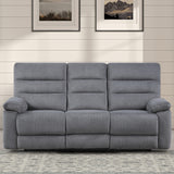 Cozy Gray Manual Recliner Sofa from Steve Silver - Luna Furniture