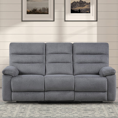Cozy Gray Manual Recliner Sofa from Steve Silver - Luna Furniture