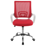 Felton Red Upholstered Adjustable Home Office Desk Chair from Coaster - Luna Furniture