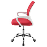 Felton Red Upholstered Adjustable Home Office Desk Chair from Coaster - Luna Furniture