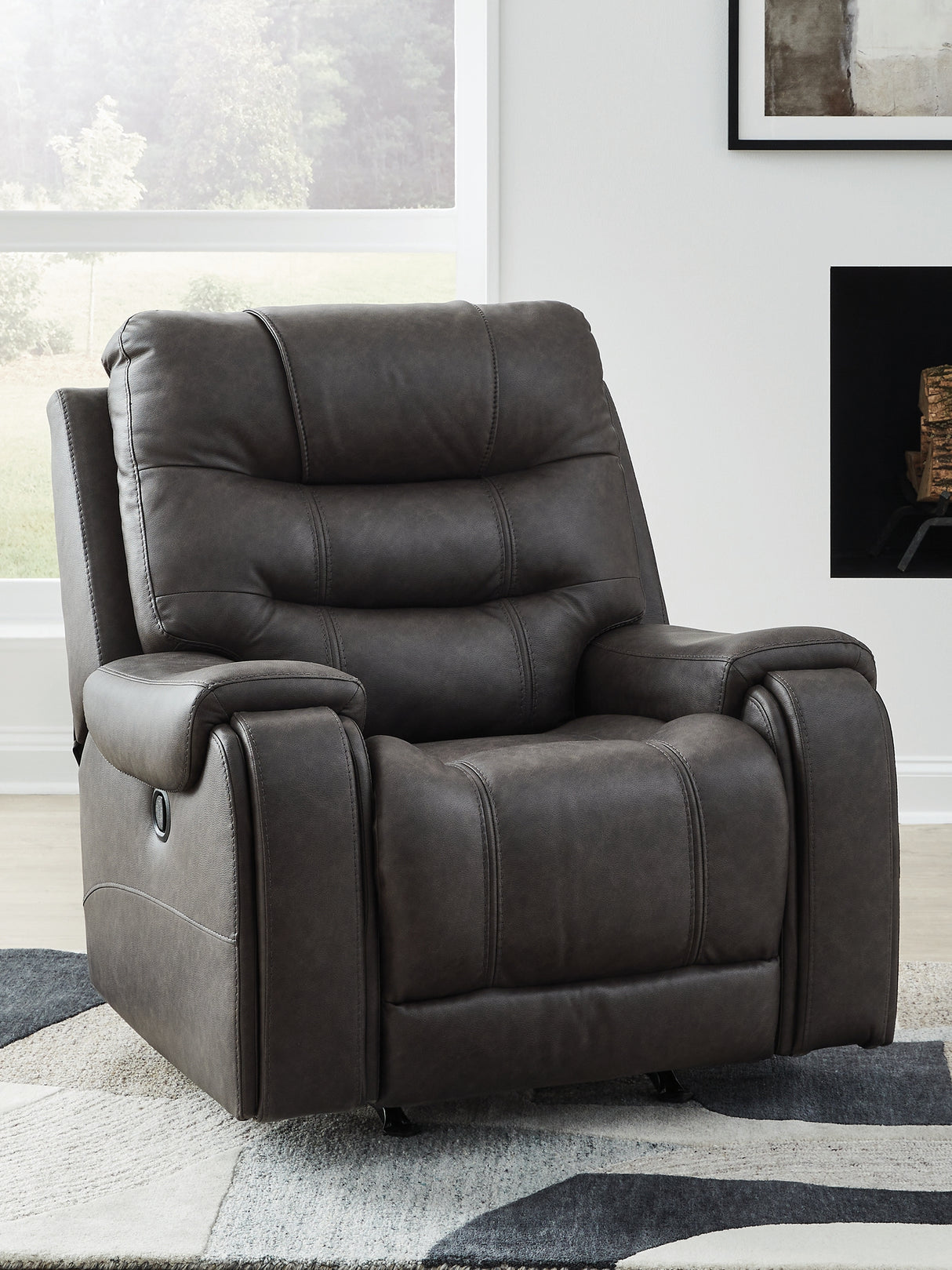 Femley Smoke Recliner from Ashley - Luna Furniture