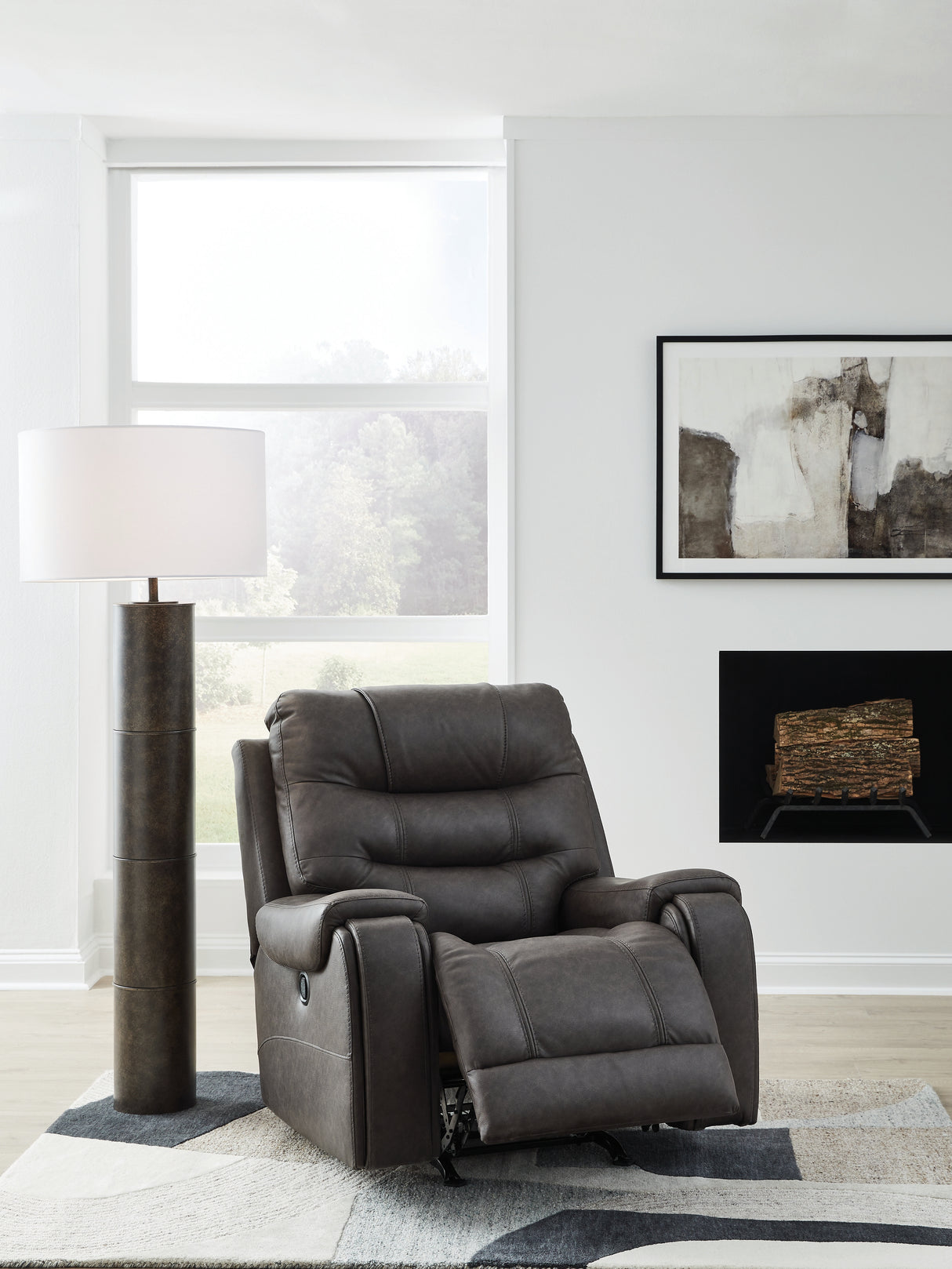 Femley Smoke Recliner from Ashley - Luna Furniture